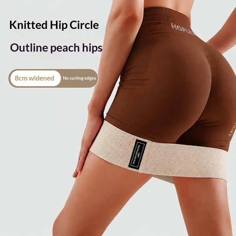 Portable Elastic Resistance Hip Bands Anti-Slip Booty Thigh Workout Circles for Travel Gym Fitness
