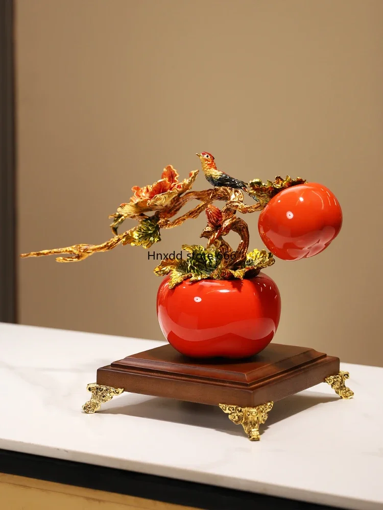 New Chinese enamel color persimmon Linmen handicraft ornament