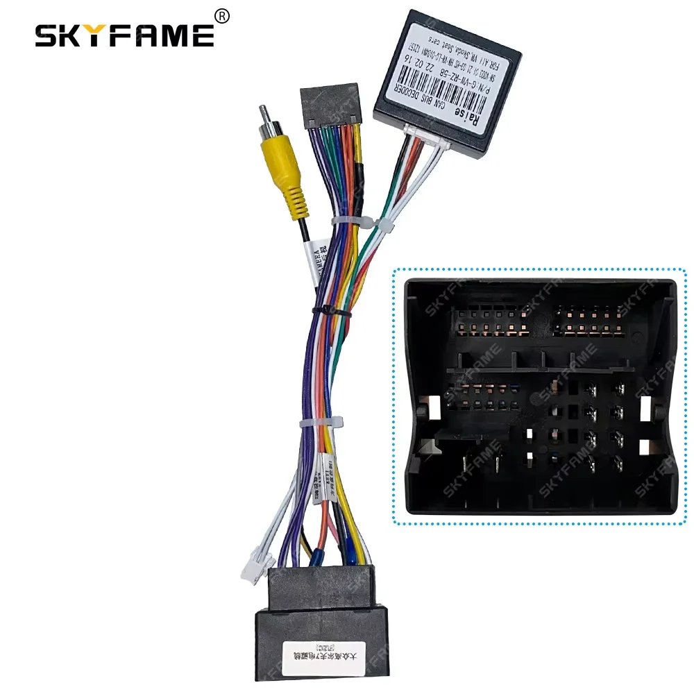 SKYFAME Car Wiring Harness Power Calbe Canbus Box Adapter For Skoda Seat Series VW-RZ-58