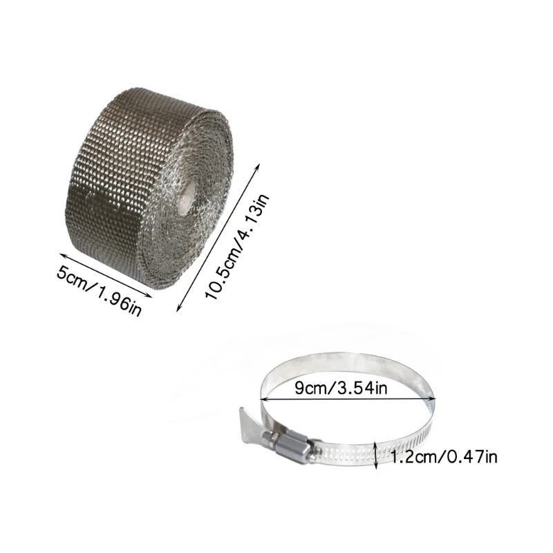 Thermo-Wärmeband mit Kabelbinder, Motorrad-Hitzeschild