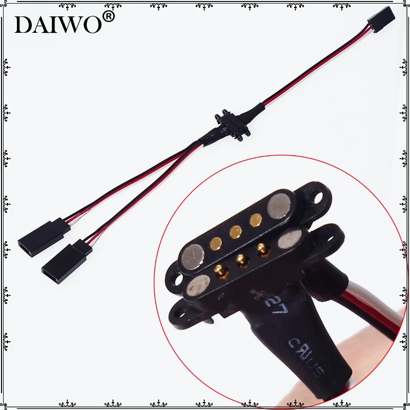 Magnetic Snap-on Jr Extension Cable 1-to-2 Y Cable Magnetic Extension Cord Quick Disassembly and Assembly with Magnetic Cable