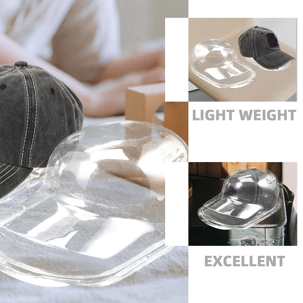 3 Sets PP Stand Clear Rack for Shop Home Use Storage Organizer Baseball Shaper Cap Display Tool Hat Holder Cap Rack Hat Display