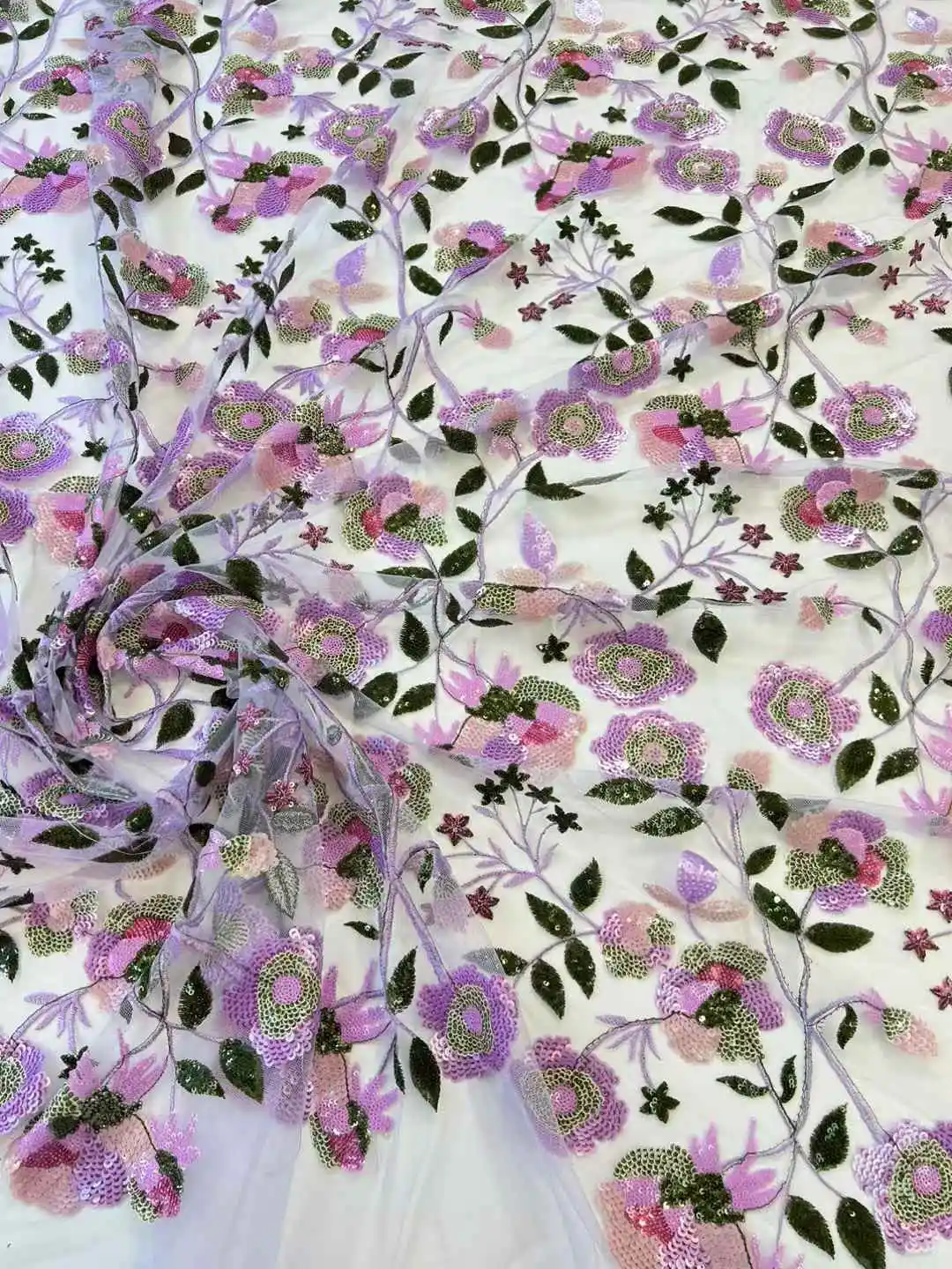 2025 mais recente melhor qualidade elegante delicado cores misturadas autria macio lantejoulas tule tecido de renda para vestido de noite de casamento u_ge1678