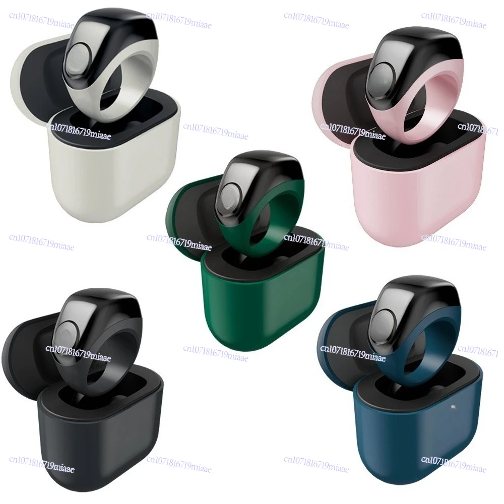 

J01 # С тремя сменными держателями для колец, чехлом для хранения и зарядки, умным Bluetooth-кольцом-счетчиком.