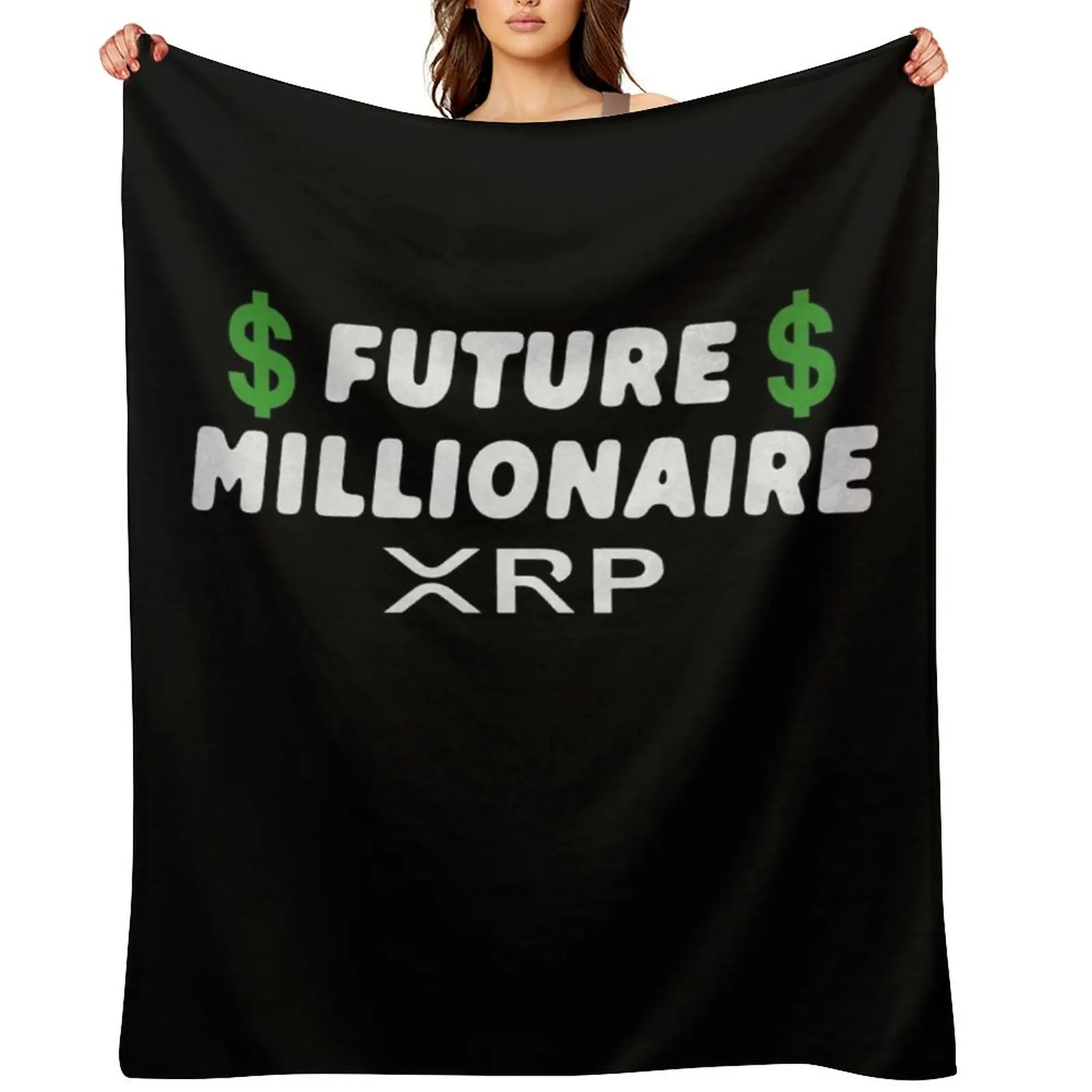 

Future Millionaire Crypto Ripple XRP Throw Blanket for sofa Plush Sleeping Bag Blankets Sofas Of Decoration Blankets