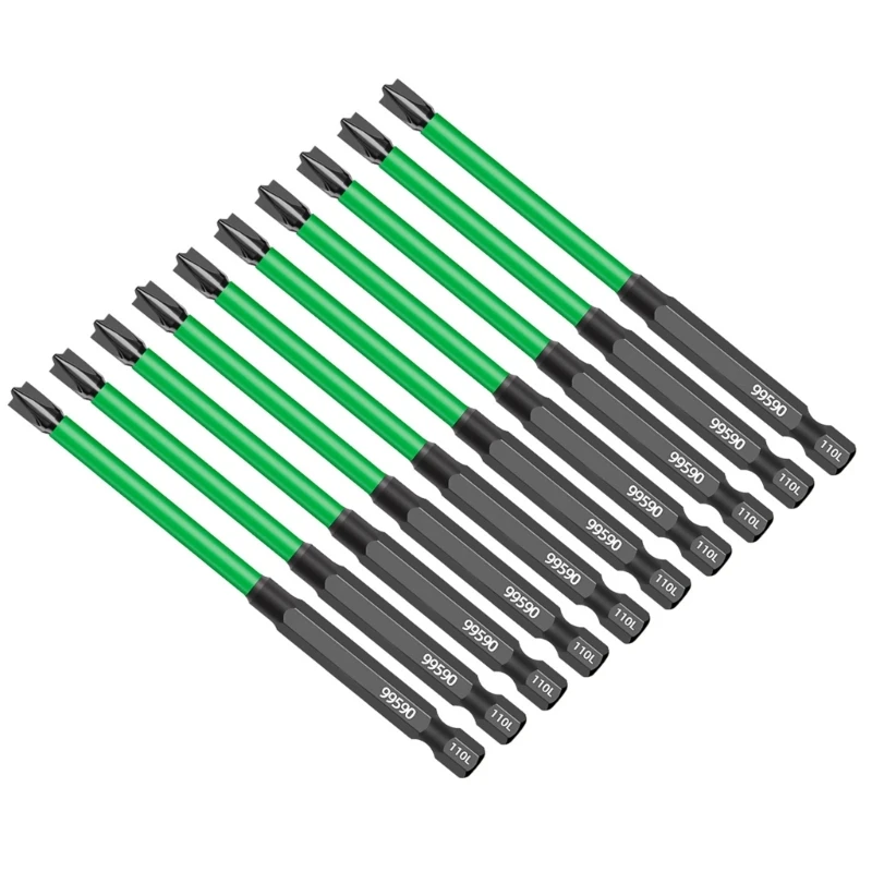 10Pcs Bohrer 65mm/110mm Magnetische Fahrer Bits Schraubendreher Bit mit Hülse für Schlagschrauber Power Werkzeug dropShipping