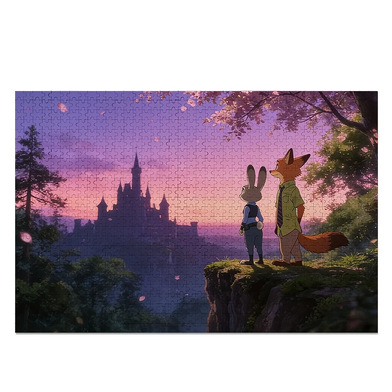1000 stuks Disney Zootopia Judy & Nick Wilde posterpuzzel - uitdagende hersenkraker voor volwassenen, geschikt voor verjaardagen, feesten en meer