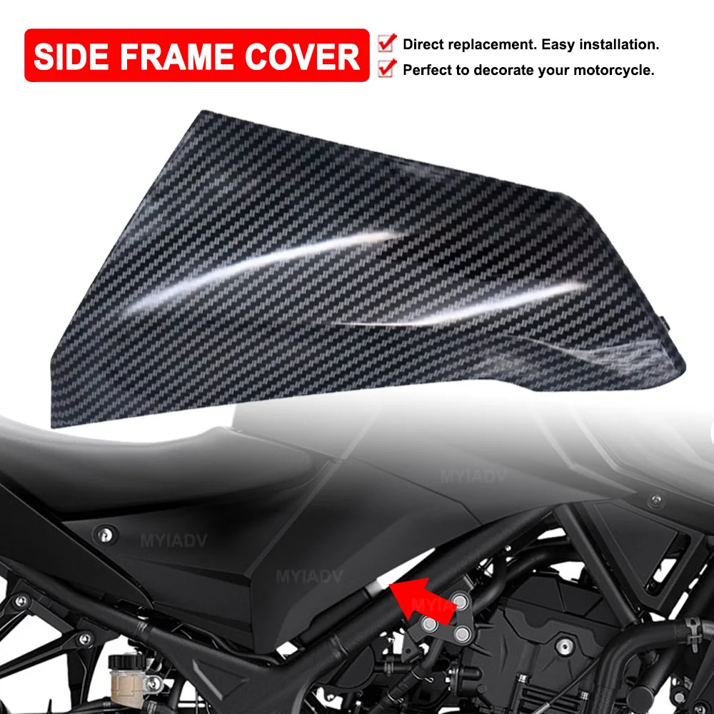 Motorcycle Side Cover Panel Frame Guard For YAMAHA MT03 MT-03 2021-2023 2024 Fairing Protector Unpainted Water Transfer Printing