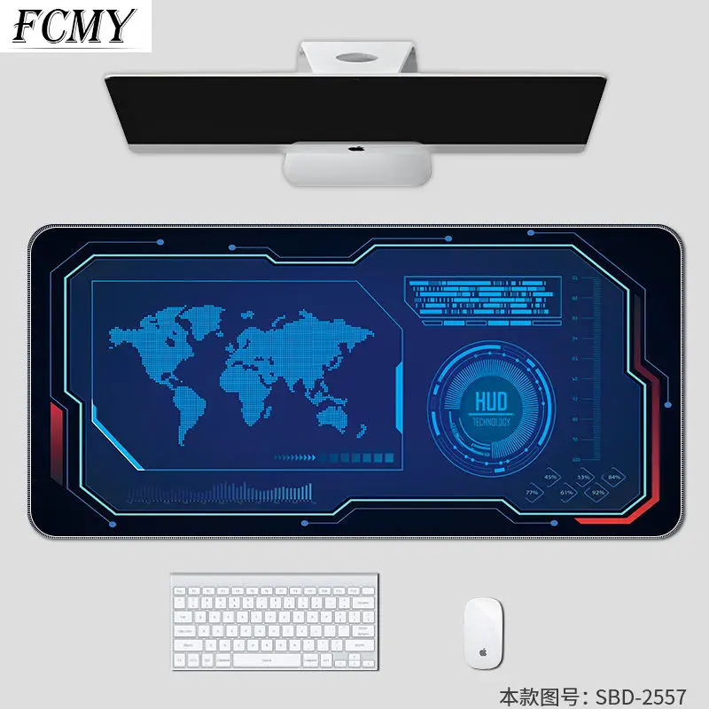 Gaming Mouse Pad Creative Technology Large Mousepad Gamer Accessories XL Anti-slip Natural Rubber PC Computer Keyboard Desk Mat