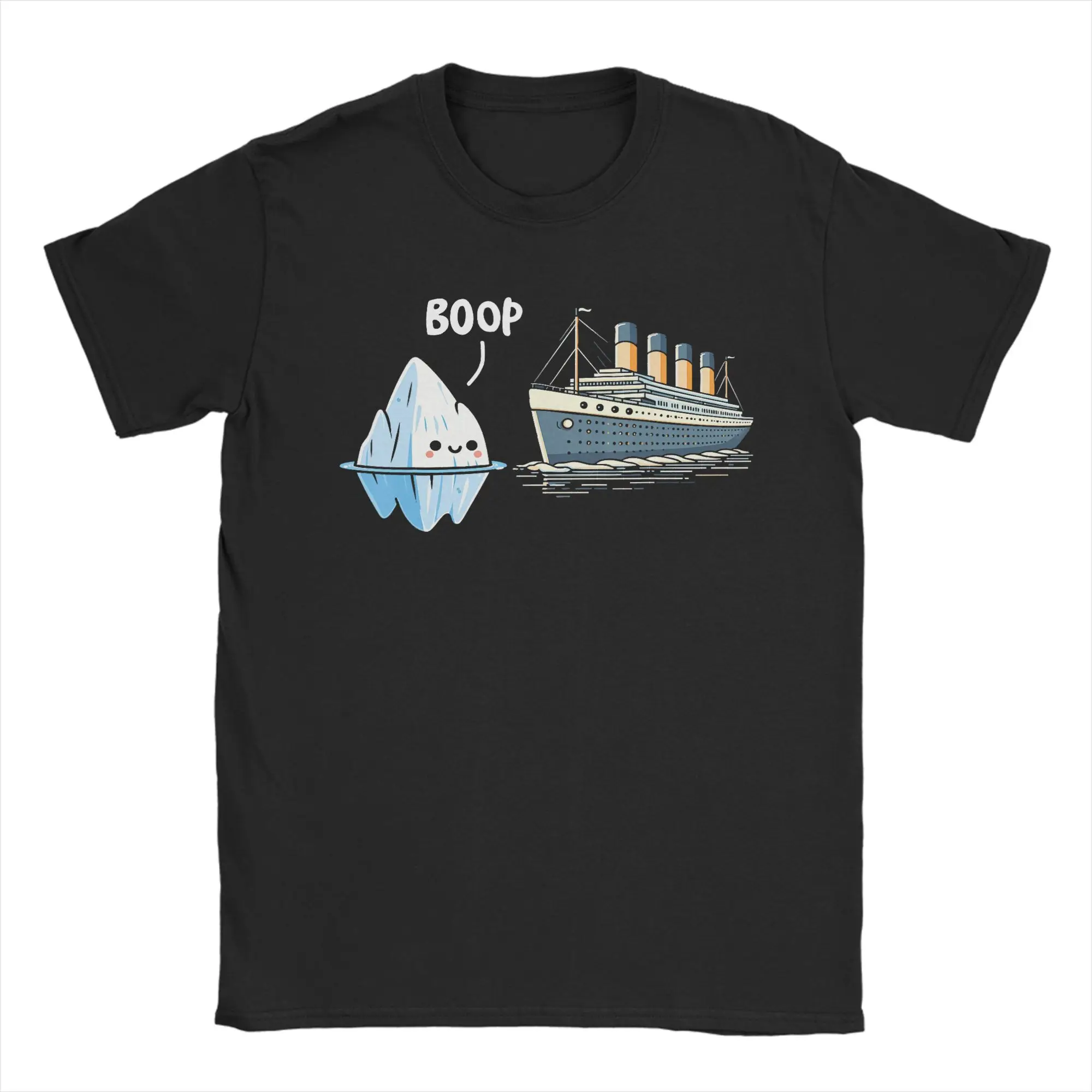 Man T Shirt Titanic Funny Iceberg T-Shirts Harajuku  Summer Tee Shirt Y2K Funny Cotton Clothing Gift Idea