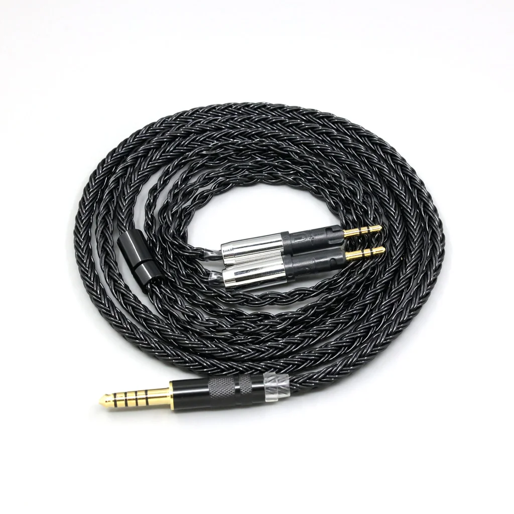 

Black Braided Sliver Plated 16 Core Hifi Audio Earphone Headphone Cable For Audio-Technica ATH-R70X ATH-R70XA Headset 8863