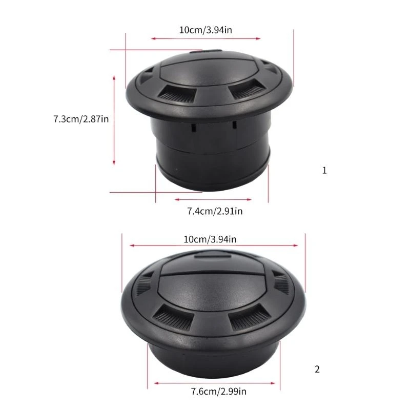 High Efficiency Travel Motorhome Round Air Ventilation Outlet Louver with Adjustable Leaf Enhances Comfort Travel Buses R6FB