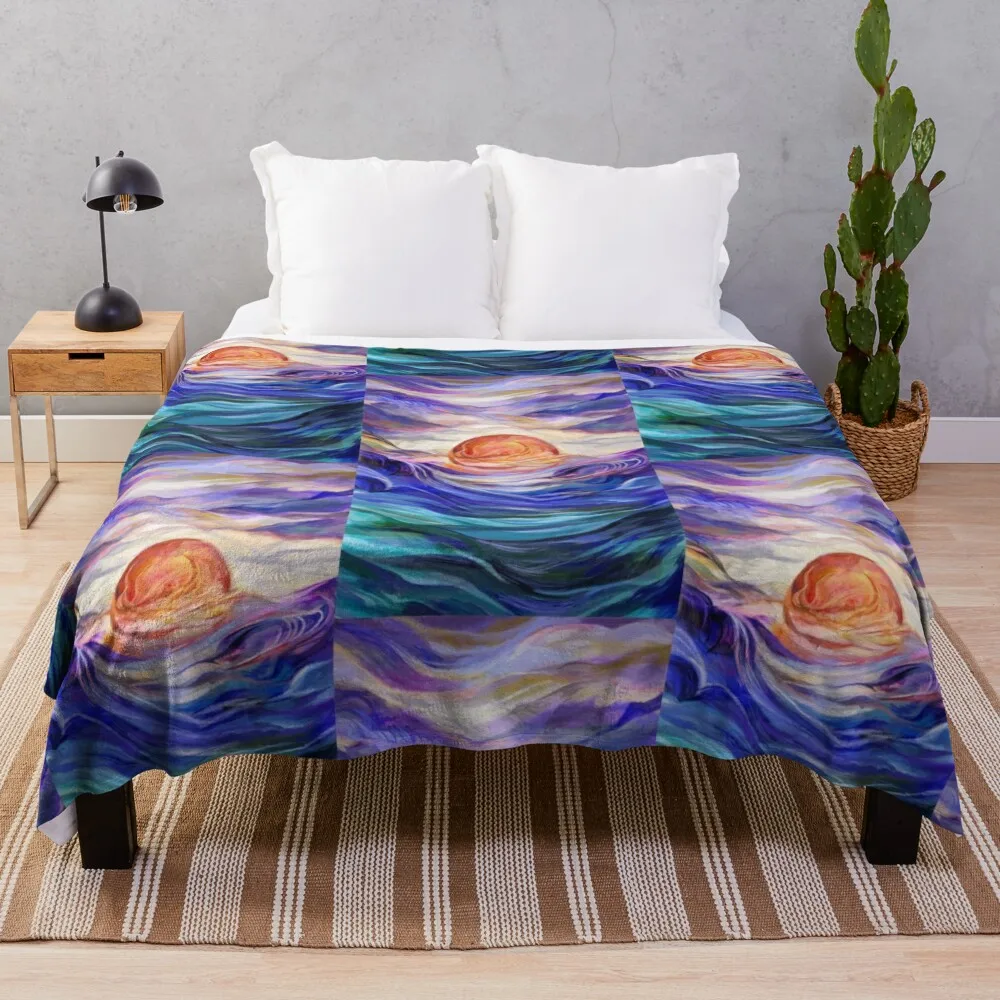 beautiful Sunset Throw Blanket Retros Bed Fashionable Blankets