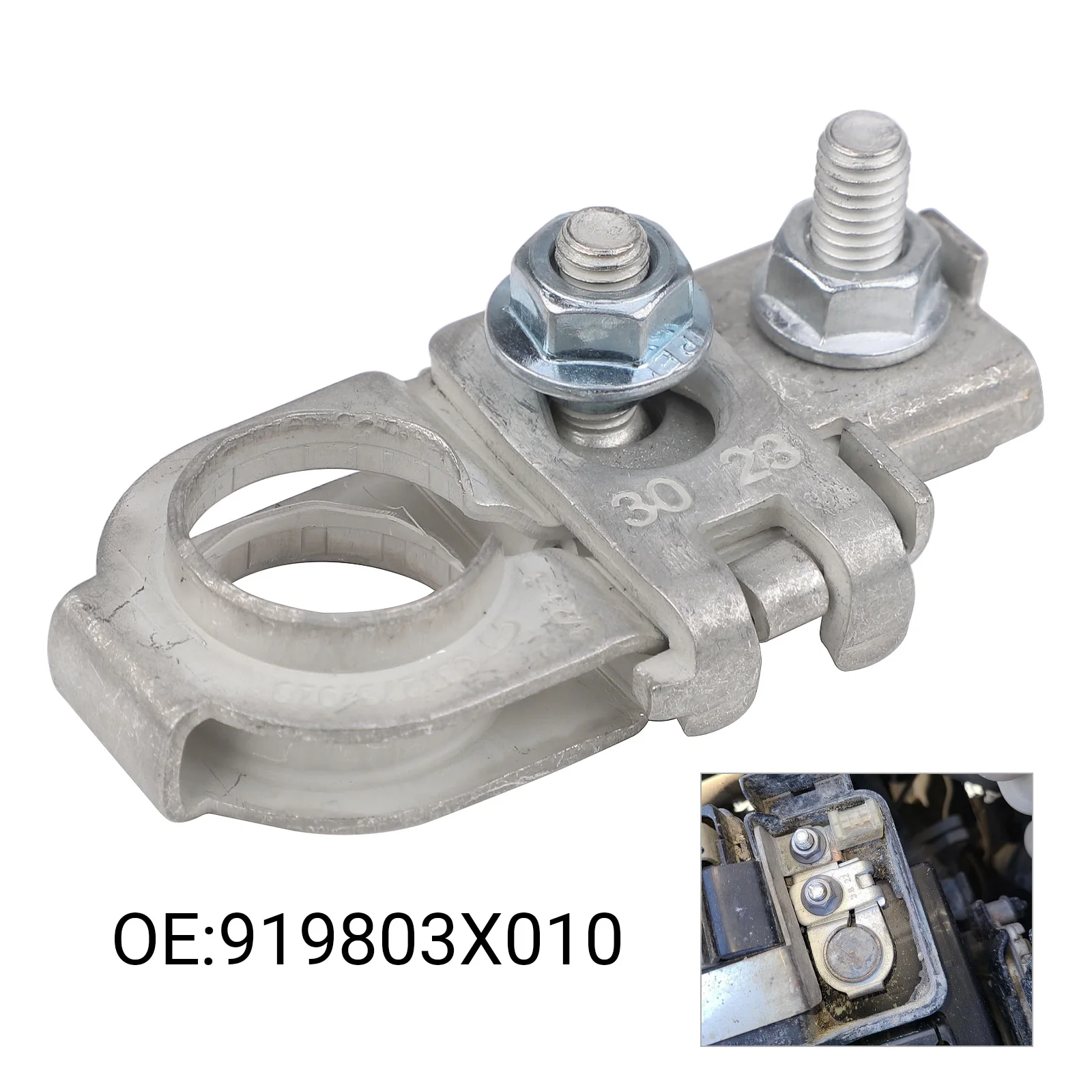 

91980-3X010 919803X010 Positive Battery Clip Connector Battery Terminal Connector with Nut For Hyundai Accent Kia Rio Kia Sedona