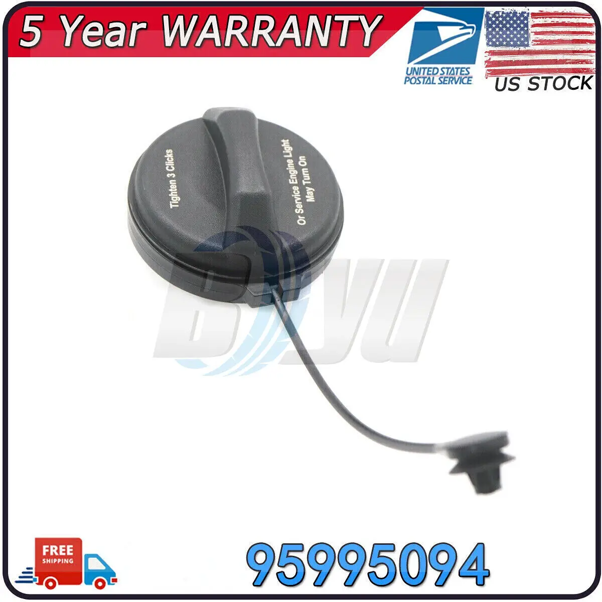 

95995094 Fuel Tank Gas Cap with Tether For Chevrolet Silverado GMC Sierra Yukon Cadillac CTS Buick Regal Pontiac 04-12