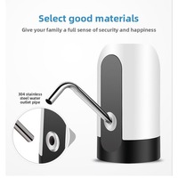 USB Charging Automatic Switch Water Dispenser 1pc White/black Water Bottle Pump Electric Drinkware Kitchen Dining Bar Home