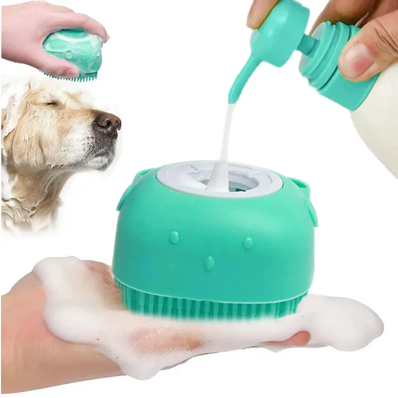 Bathroom Puppy Big Dog Cat Bath Massage Gloves Brush Soft Safety Silicone Pet Accessories for Dogs Cats Tools Mascotas Products