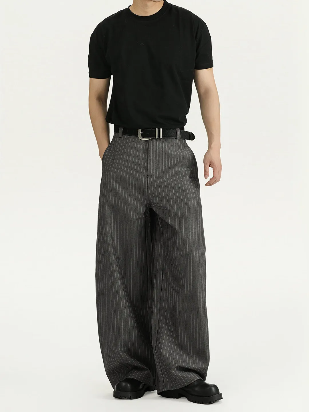 Retro Striped Knife  Casual Trousers Men's Women's Loose Fit Comfortable Street Style West Pants Couple's Jeans
