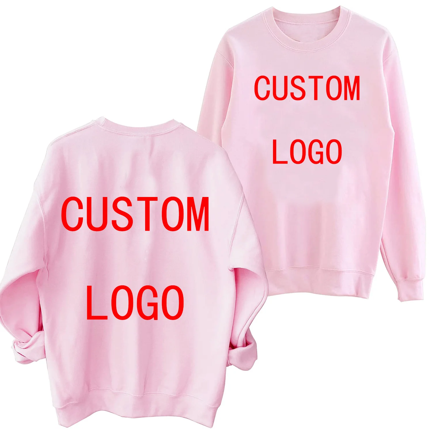 Men Women Custom Sweatshirt Oversized Crewneck Long Sleeve Loose Casual Sweatshirts