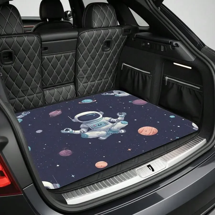 

Space Themed Car Trunk Mat With Astronaut And Planets Design For Adult Vehicle Interior
