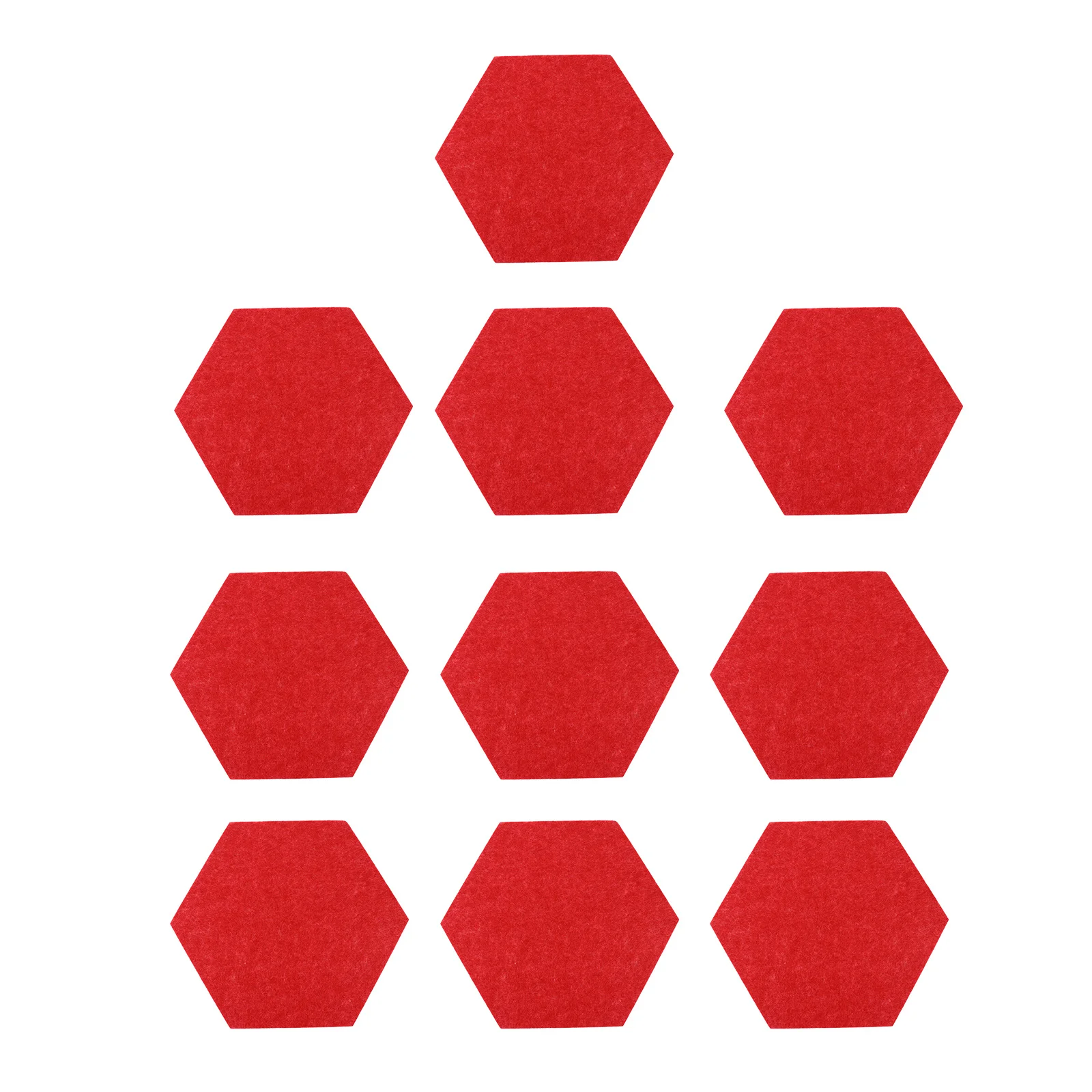 

12pcs Hexagon Felt Panel Photo Display Message Board For Home Office Classroom Wall Sticker Chalkboard Menu Board Red