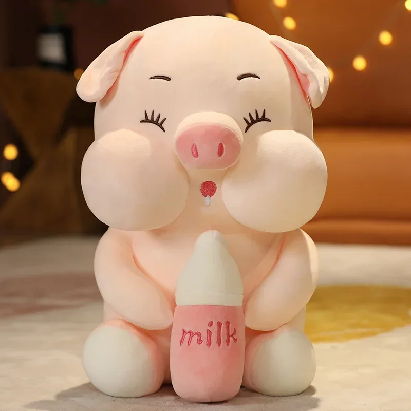 2022 Milk Bottle Animal Stuffed Doll Birthday Gift Bed  Sleep Pillow Bed Decoration Doll Child Birthday Gift  chair cushion