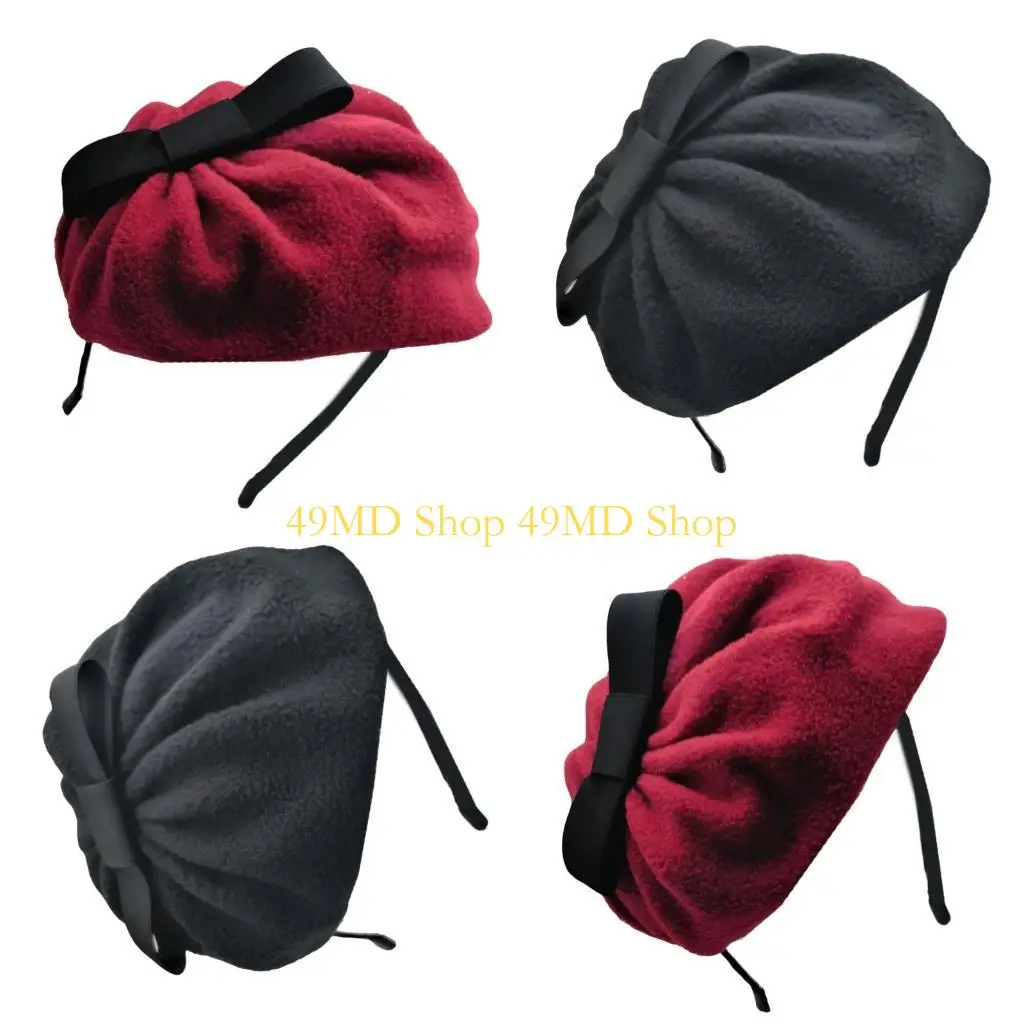 

49MD Винтажная шляпа-чародей, повязка на голову с бантом, головной убор для вечернего наряда и винтажных образов для особых