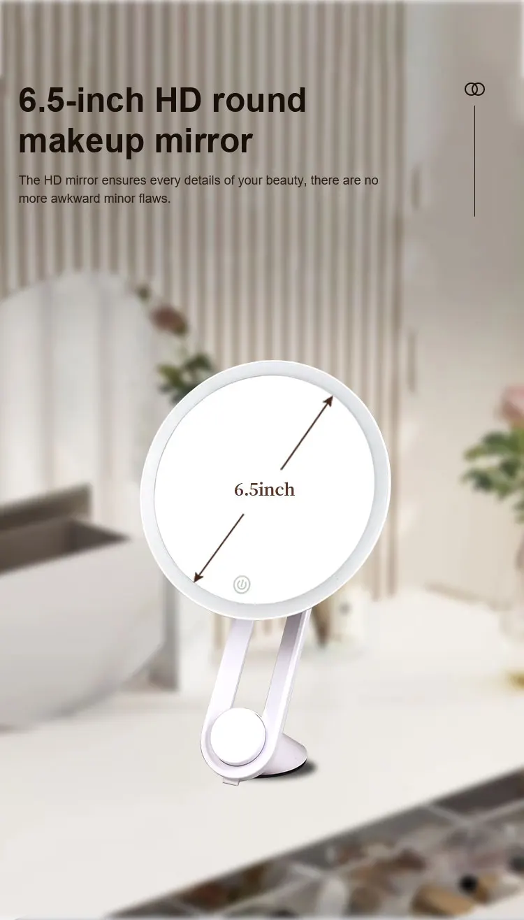 Luxury Cosmetics Tools  Auto 3 Light Makeup Mirror Portable Lighted Beauty Mirror 3 Color Lighting Dimming Touch Screen  at Home