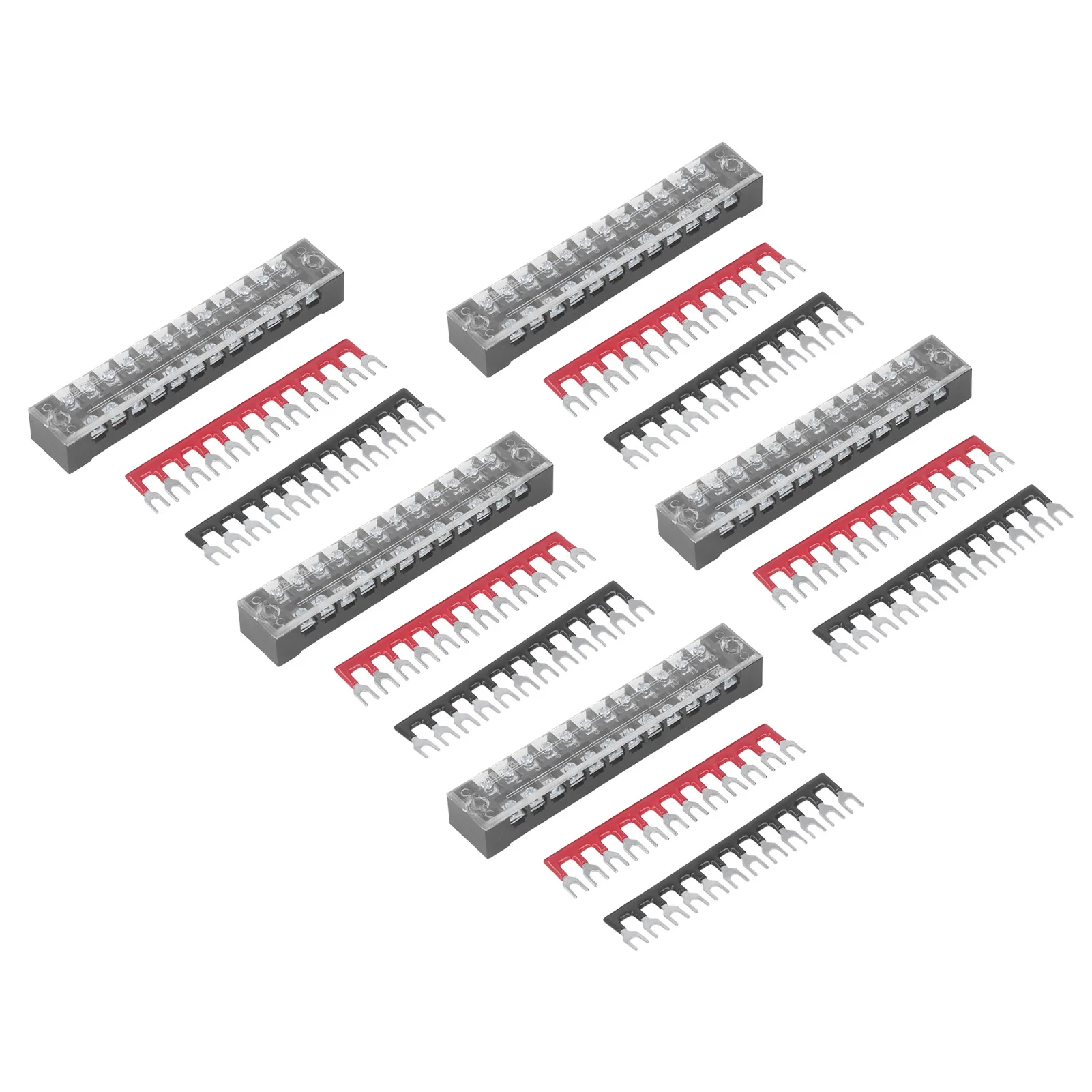 Power Terminal Block 12 Position  Block Terminal Strip 15A  Plated Copper Flame Retardant PC for Automotive