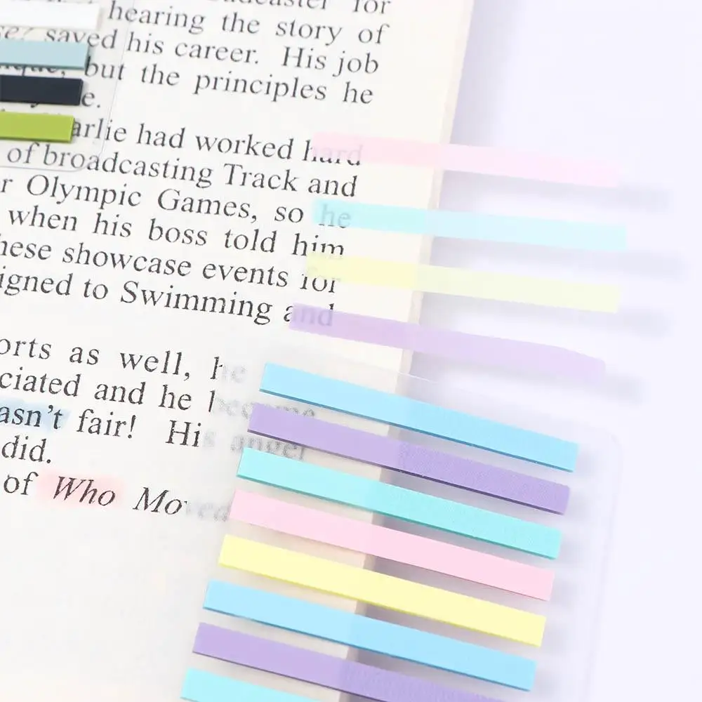 Fluorescent Memo Pad Candy Color Sticky Notes Colored Memo Pad Reading Highlight Sticker Stickers Index Page Marker Transparent