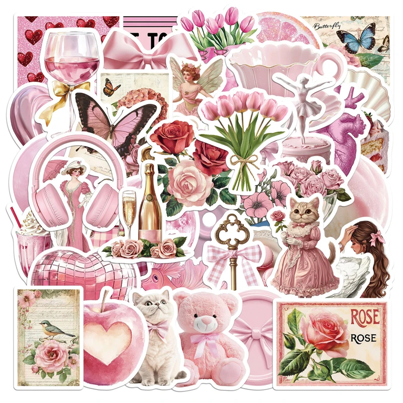 50PCS Pink Series G…