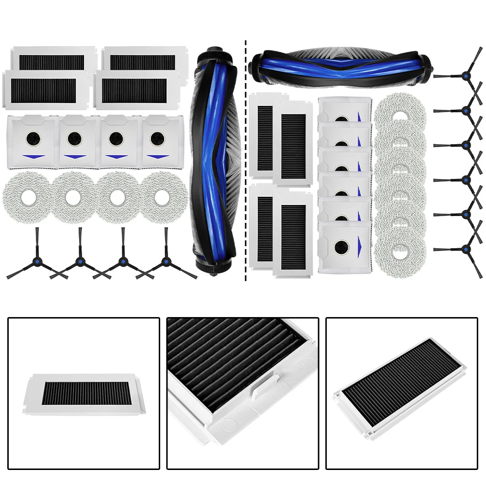 

1 Set For-Ecovacs For Deebot-N30 For OMNI-N30PRO For-OMNI Main Side Brush Filter Mop Cloth Bag Kit Robot Vacuum Cleaner Parts