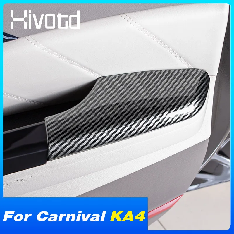 

ABS Car Door Armrest Cover Chrome Inner Door Panel Cover Trim Interior Styling Accessories For Kia Carnival KA4 2023 2024