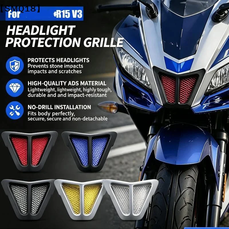 For R15 V3 2018 2019 2020 Aluminum Mesh Air Inlet Guard Head Cover Protector【SMQ】