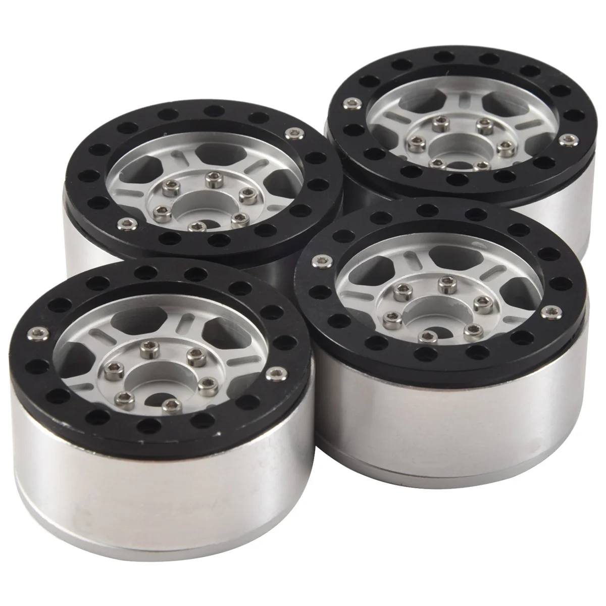 

New 4PCS 1.55 Metal Beadlock Wheel Rims Hub for 1/10 RC Crawler Car RC4WD D90 TF2 MST Jimny Tamiya CC01 LC70 Axial 90069,3