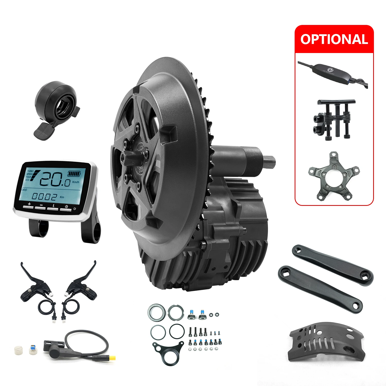 

GreenPedel Find Dealers TSDZ16 TONGSHENG 1000W Electric Bicycle Motor Kit 48V Mid Drive Motor Kits With LCD Display for Bike