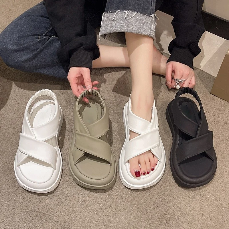 

Women's Shoes Fashion Casual Wedge Sandals Comfortable Non-Slip Breathable Lightweight Elastic Back Summer Shoes