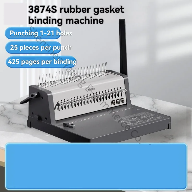 Binding Machine Strip Binding Machine 21/10 Hole Comb Rubber Ring Document Tender Brochure A4 Paper Manual Punching