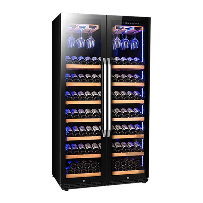 Large Constant Temperature Wine bar Cabinet Dual Zone Wine Cooler Luxury Integrated Wine Fridge for Sale