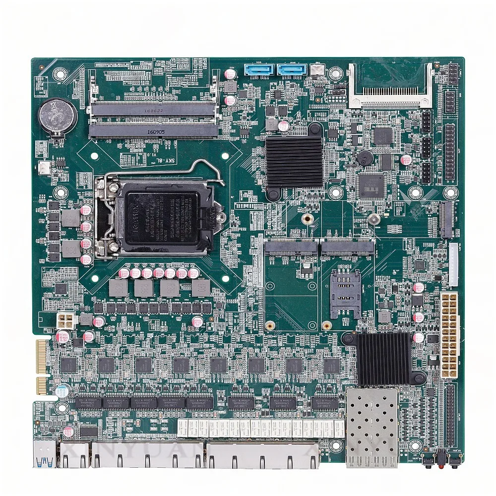 H110 motherboard with fiber optic LAN, 1*PCI-E slot, ATX power, Skylake I3 6100U server board