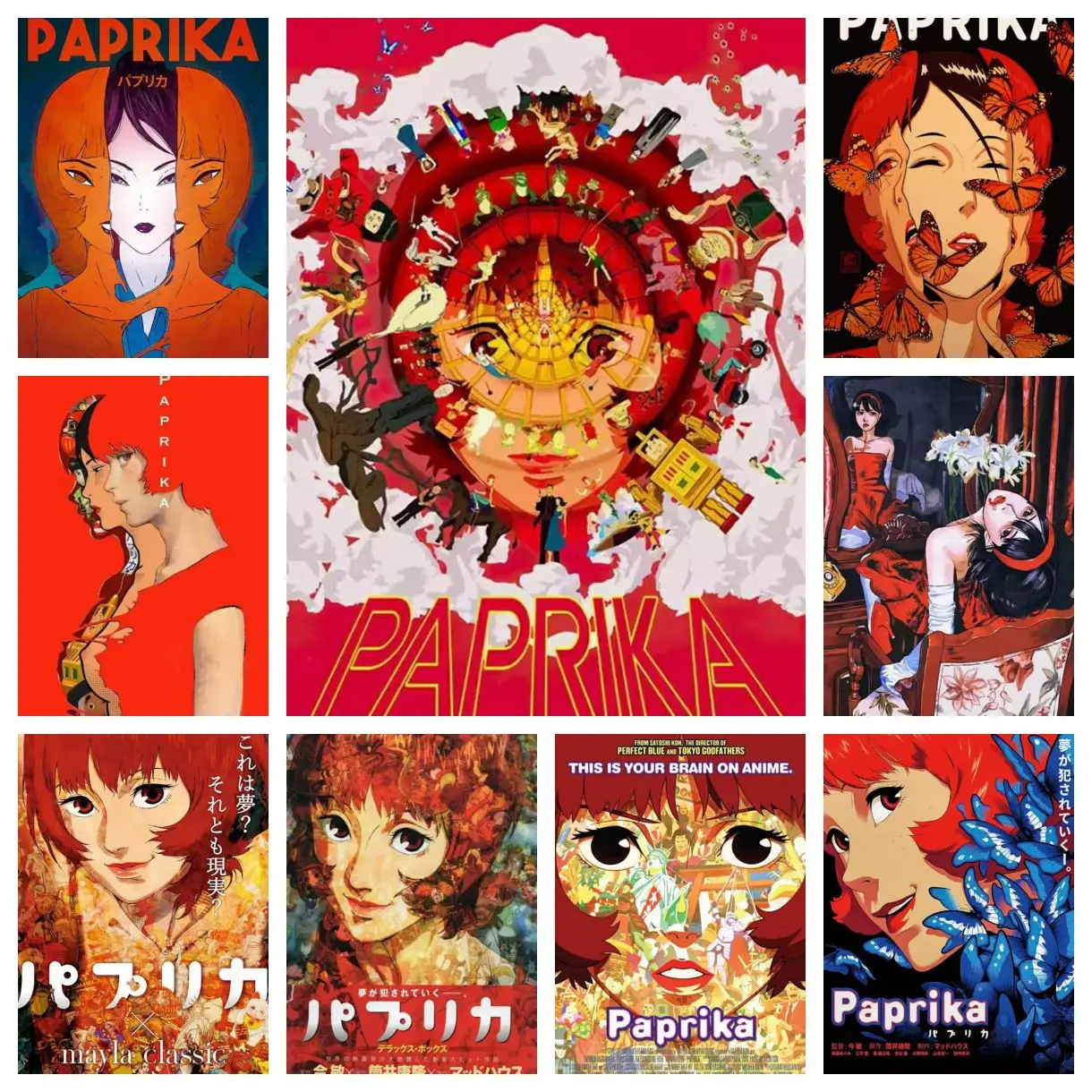 Paprika - Pintura de Diamantes 5D con Diseño de Anime Colorido, Decoración Estética para el Hogar, Sala de Estar, Dormitorio, Bar, Regalo