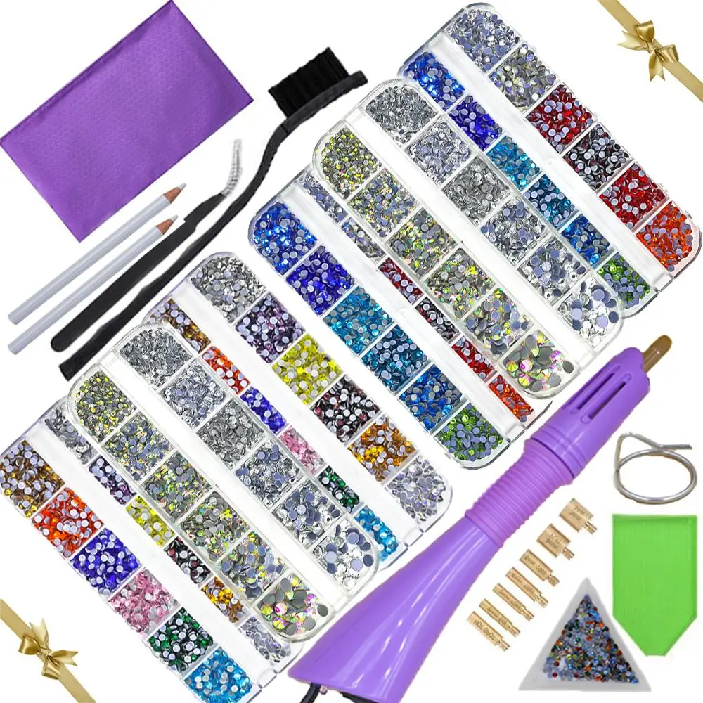 

Newest Hot Fix Rhinestone Box Set Hotfix Applicator Crystal Glass Hot Fix Rhinestone Iron-on