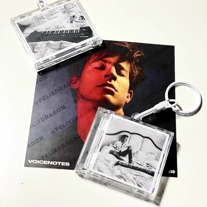 Pop MINI Music CD NFC Keychain Play Song Midnights Keyring CHARLIE PUTH NINE TRACK MIND Cosplay Necklace DIY Lover Pendant Gift