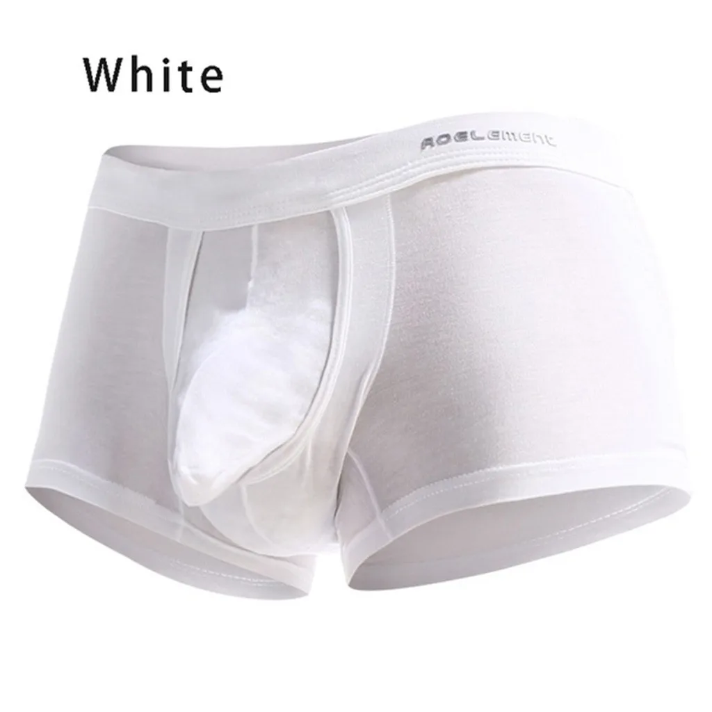 Open Front Underwear Men Sexy Men\'s Boxer Shorts Panties Breathable Pouch Bulge Underpants Male