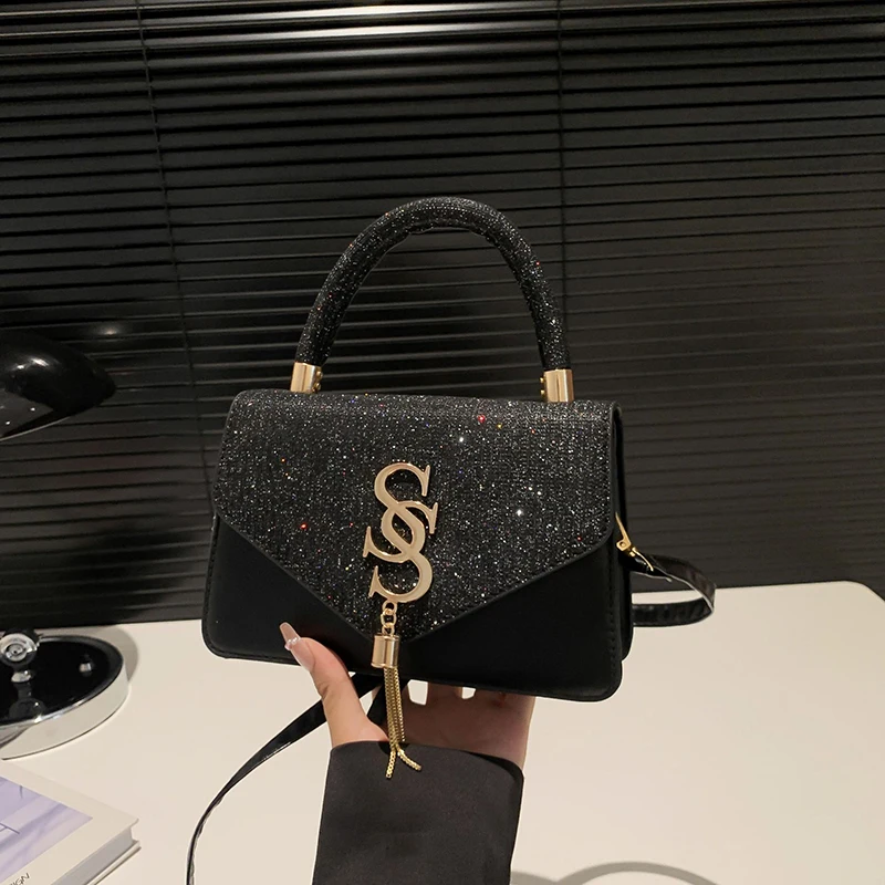 Zomer kleine vierkante tas damesmode trend brief eenvoudige veelzijdige handtas schoudertas