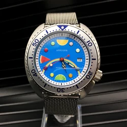 PARNSRPE Big Abalone Automatic Mechanical Men's Watch Fruit Multicolor Luminous Dial Sapphire Glass Japan NH35A Movement Date