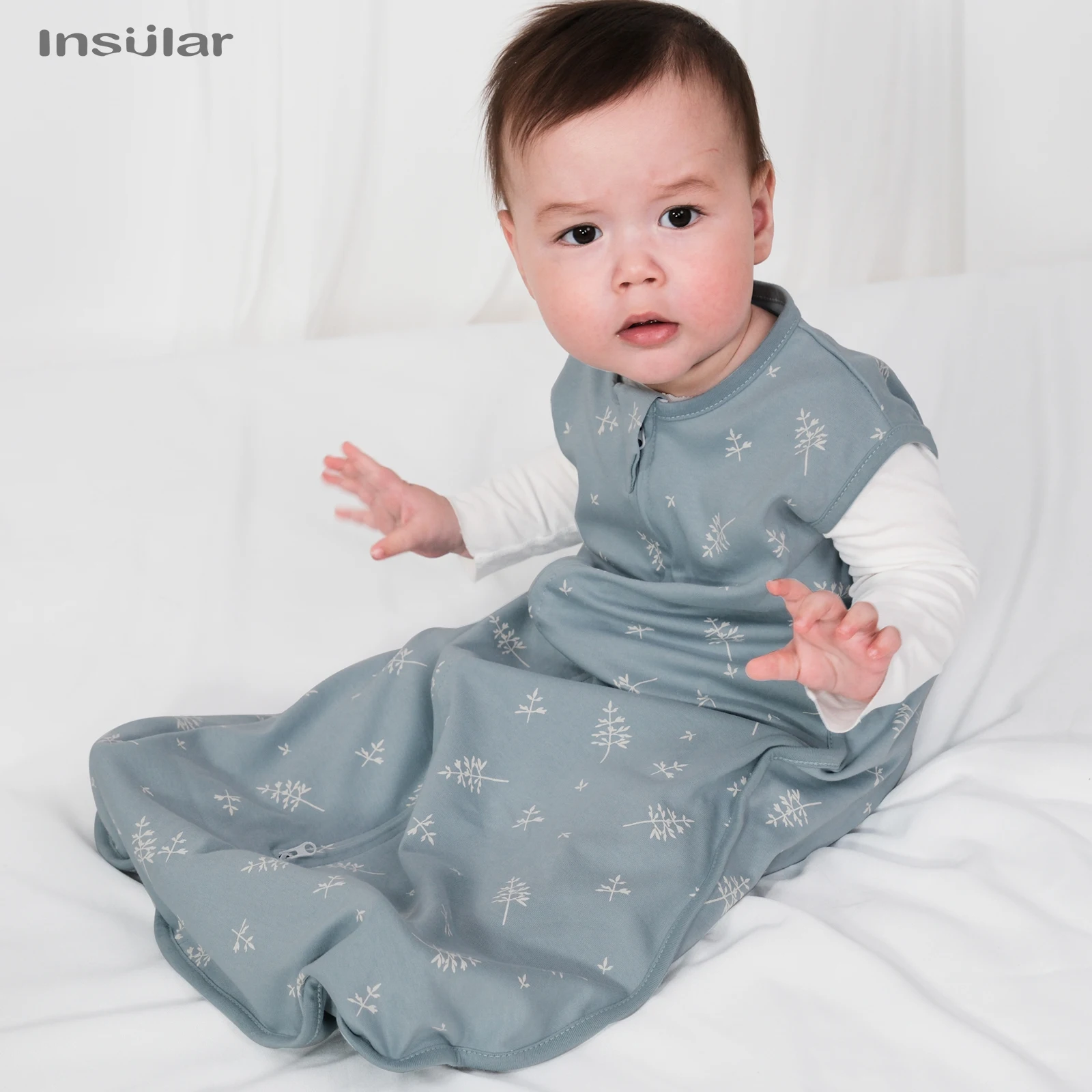 Insular Baby Sleep Sack Sleepping Bag Unisex Sleeveless 100% Cotton Wearable Bedding Blanket Suit Summer Soft For Baby Toddler