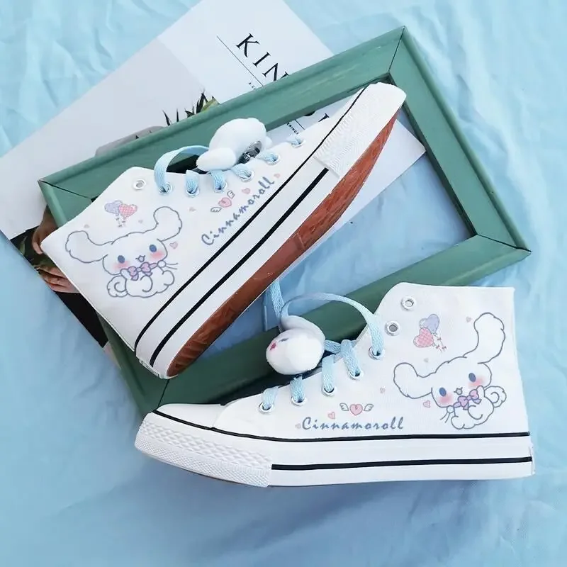 

Japan Sanrio Cinnamoroll Cartoon Y2k Canvas Shoes Women Vulcanize Shoes Unisex Canvas Shoes Womens Shoes Sneakers Kawaii Shoes