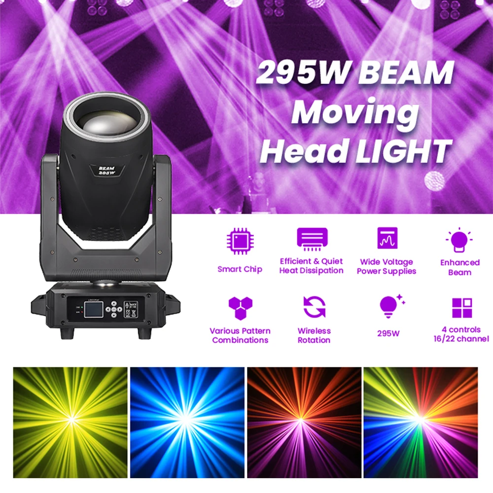 Beam 295W 14r Moving Head Light Double Prism Sharpy Light Spot DMX Cabeza Movil Luces Dj Club Lumilites Stage Light Equipment