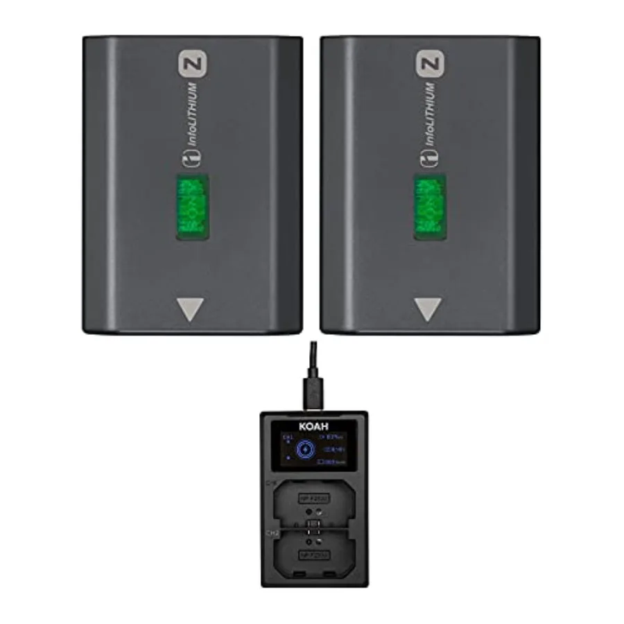 

Sony NPFZ100 Z-Series Rechargeable Camera Battery Two-Pack Bundle with Dual Charger (3 Items)